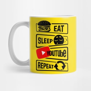 EAT SLEEP YOUTUBE REPEAT Mug